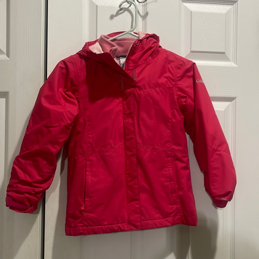 Columbia pink ski coat parka girls, size small